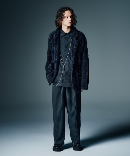 glamb(グラム)の「Suit Fabric Oversize Shirt / スーツファブリックオーバーサイズシャツ(シャツ/ブラウス・メンズ・ブラック/ブラック系その他/グレー・S/M/L)」の11枚目の写真