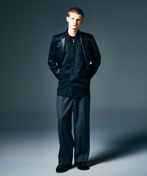 glamb(グラム)の「Suit Fabric Oversize Shirt / スーツファブリックオーバーサイズシャツ(シャツ/ブラウス・メンズ・ブラック/ブラック系その他/グレー・S/M/L)」の16枚目の写真