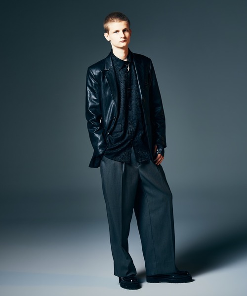 glamb(グラム)の「Suit Fabric Oversize Shirt / スーツファブリックオーバーサイズシャツ(シャツ/ブラウス・メンズ・ブラック/ブラック系その他/グレー・S/M/L)」の18枚目の写真