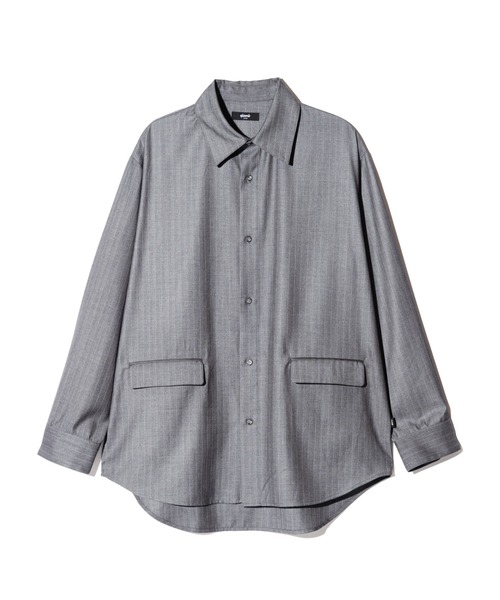 glamb(グラム)の「Suit Fabric Oversize Shirt / スーツファブリックオーバーサイズシャツ(シャツ/ブラウス・メンズ・ブラック/ブラック系その他/グレー・S/M/L)」の17枚目の写真