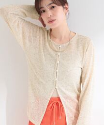 メランジ」に該当するレディースのカーディガン/ボレロファッション