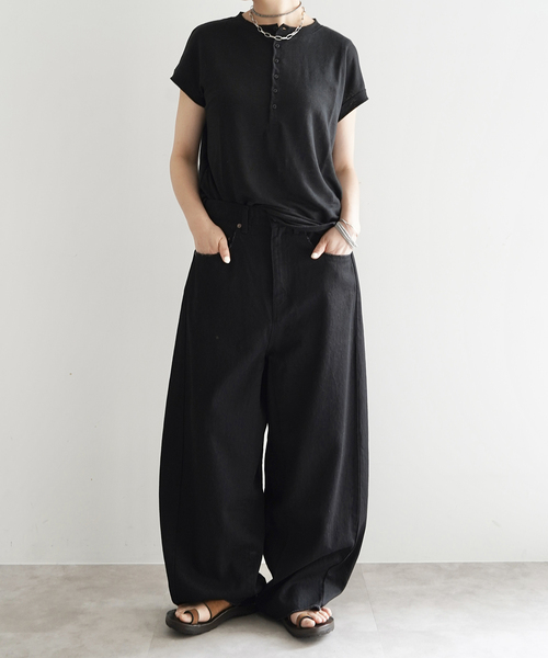 JOURNAL STANDARD LUXE(ジャーナルスタンダード ラックス)の「《追加》11OZデニム スウィッチパンツ(001/010)(デニムパンツ・レディース・ブラック/ホワイト・SMALL/MEDIUM)」の3枚目の写真