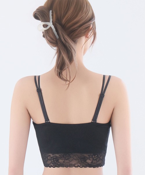 aimerfeel(エメフィール)の「レース フロントホック ブラトップ ノンワイヤー 超盛ブラ(R) 単品ブラジャー(キャミソール・レディース・ホワイト/ブラック・C65/B65/E65/D65/D75/C75/B75/E70/D70/C70/B70/E75)」の10枚目の写真