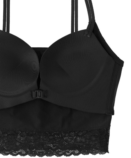 aimerfeel(エメフィール)の「レース フロントホック ブラトップ ノンワイヤー 超盛ブラ(R) 単品ブラジャー(キャミソール・レディース・ホワイト/ブラック・C65/B65/E65/D65/D75/C75/B75/E70/D70/C70/B70/E75)」の13枚目の写真