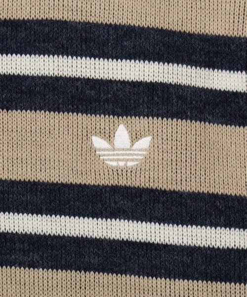 adidas（アディダス）の「adidas STRIPE KNITTED POLO / アディダス ストライプ ニット ポロ（ポロシャツ・レディース・ベージュ系その他・L/M/S）」の6枚目の写真