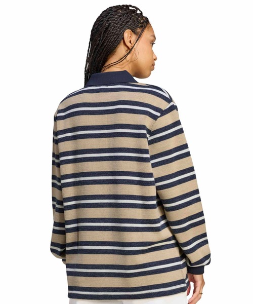 adidas（アディダス）の「adidas STRIPE KNITTED POLO / アディダス ストライプ ニット ポロ（ポロシャツ・レディース・ベージュ系その他・L/M/S）」の9枚目の写真