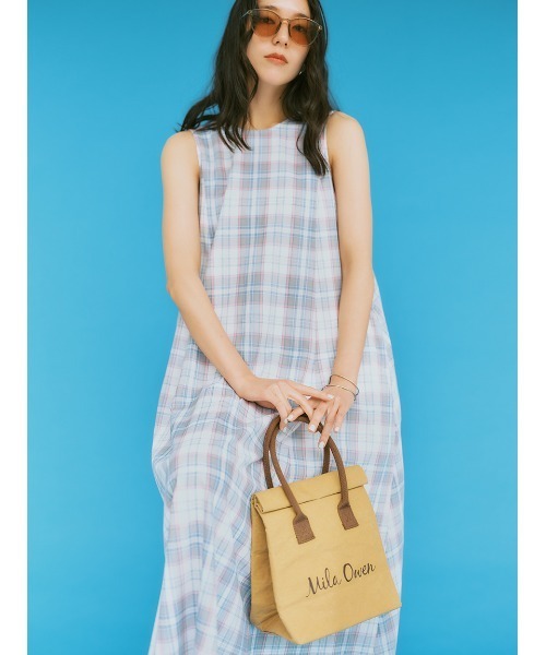 Mila Owen(ミラオーウェン)の「マドラスチェックベアSETマキシワンピース(ワンピース・レディース・ブルー/グリーン・0/1)」の5枚目の写真