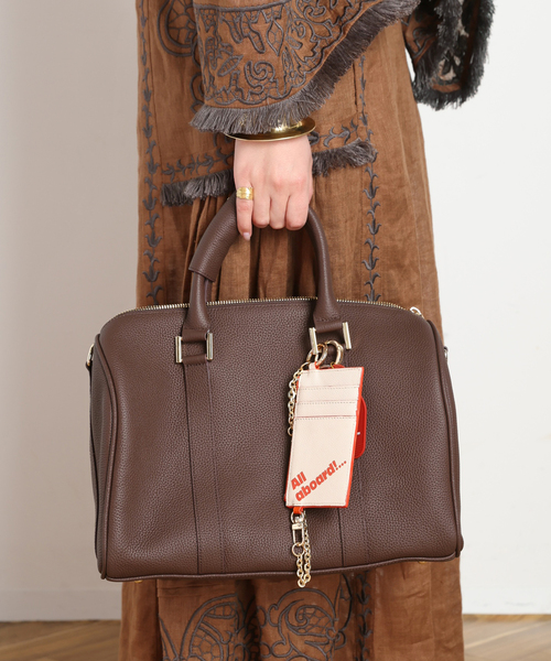 SKIN(スキン)の「【SKIN/スキン】Leather Boston bag(ボストンバッグ・レディース・ブラウン・FREE)」の6枚目の写真