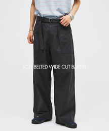 JOURNAL STANDARD | コットン リネン ベルテッド ワイド カット ベイカー パンツ(カーゴパンツ)
