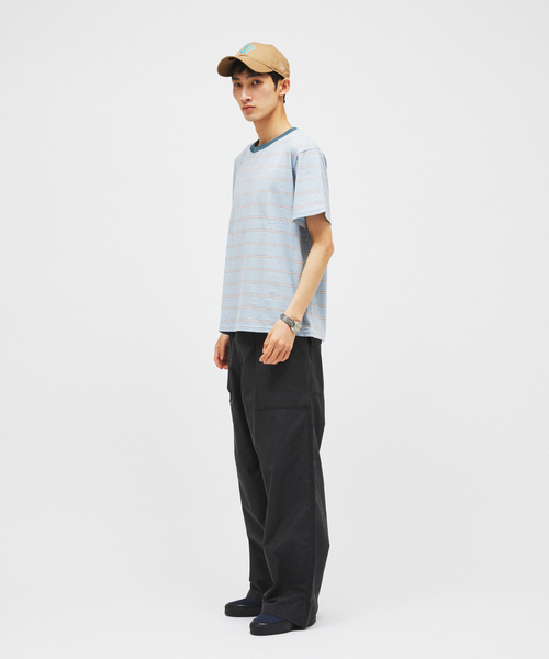 JOURNAL STANDARD(ジャーナルスタンダード)の「コットン リネン ベルテッド ワイド カット ベイカー パンツ(カーゴパンツ・メンズ・ブラック/ダークグリーン/オレンジ/アイボリー・SMALL/MEDIUM/LARGE)」の7枚目の写真