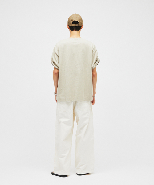 JOURNAL STANDARD(ジャーナルスタンダード)の「コットン リネン ベルテッド ワイド カット ベイカー パンツ(カーゴパンツ・メンズ・ブラック/ダークグリーン/オレンジ/アイボリー・SMALL/MEDIUM/LARGE)」の17枚目の写真