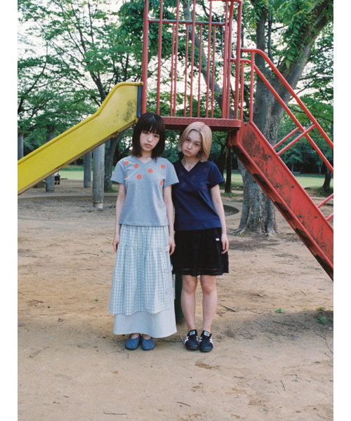 PEEVES PEEVES(フィブス フィブス)の「Check Overlay Maxi Skirt / Mint(スカート・レディース・その他・OS)」の2枚目の写真