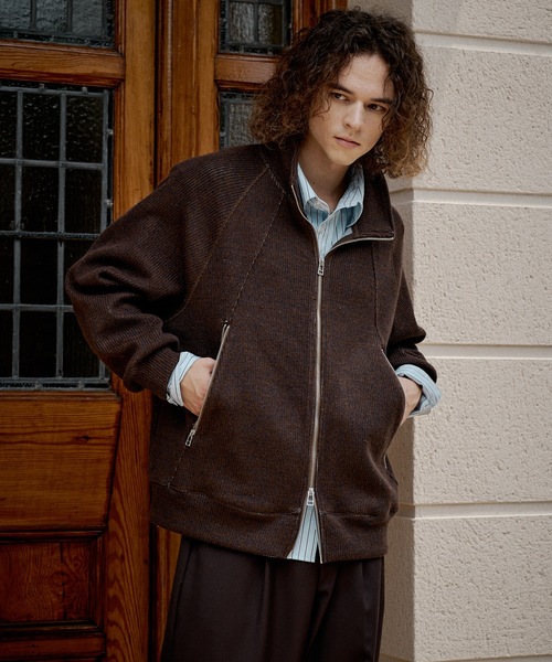 CASPER JOHN(キャスパージョン)の「Mix drivers blouson/ミックスドライバーズブルゾン(ブルゾン・メンズ・チャコールグレー/ベージュ/ブラウン・X-SMALL/MEDIUM/SMALL/LARGE)」の14枚目の写真