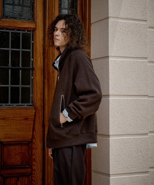 CASPER JOHN(キャスパージョン)の「Mix drivers blouson/ミックスドライバーズブルゾン(ブルゾン・メンズ・チャコールグレー/ベージュ/ブラウン・X-SMALL/MEDIUM/SMALL/LARGE)」の15枚目の写真