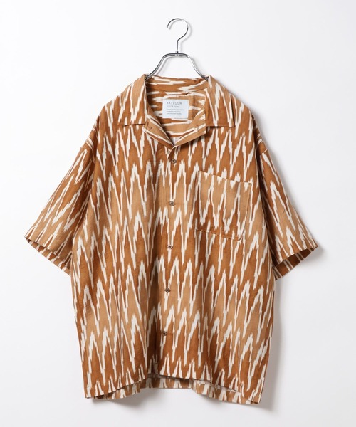 BAYFLOW（ベイフロー）の「リラックスレーヨンアソートシャツ（シャツ/ブラウス・メンズ・ブラック/ライトオリーブ/キャメル・MEDIUM/LARGE）」の9枚目の写真