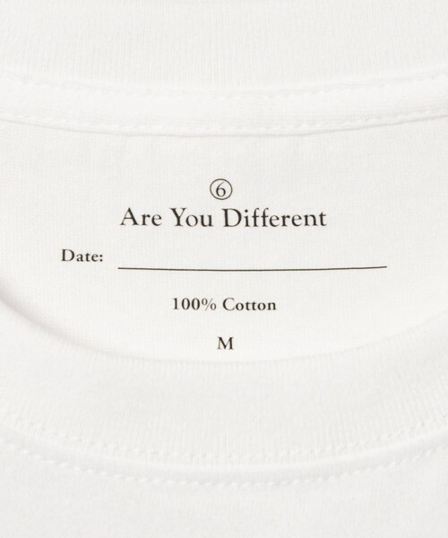 6(ロク)の「【別注】<Are You Different for 6>TWO PEOPLE RED/Tシャツ(Tシャツ/カットソー・レディース・ホワイト・XL/M)」の6枚目の写真
