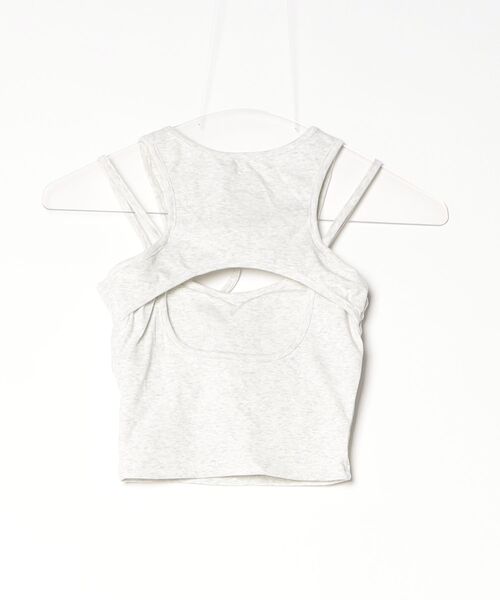 tinkerend(ティンカーエンド)の「【カップ付き】Cutout Lace-up Tank Top / カットアウトレースアップタンクトップ(タンクトップ・レディース・ブラック/ホワイト・FREE)」の21枚目の写真