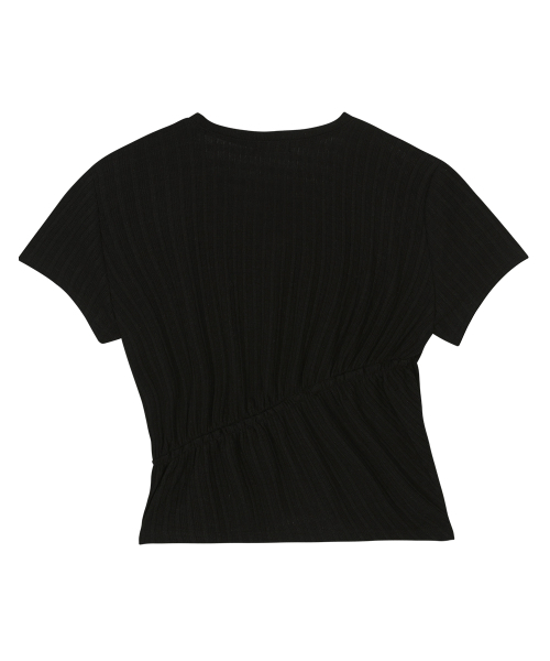 ASON（アズオン）の「SOFT SHIRRING TEE / BLACK（Tシャツ/カットソー・レディース・その他・FREE）」の3枚目の写真
