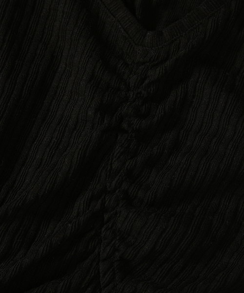 ASON（アズオン）の「SOFT SHIRRING TEE / BLACK（Tシャツ/カットソー・レディース・その他・FREE）」の6枚目の写真