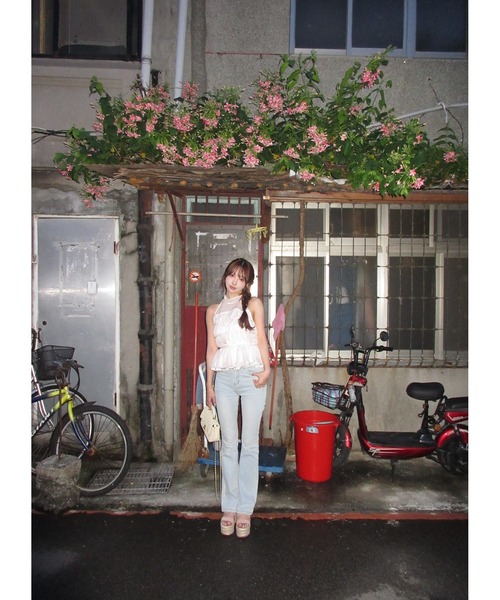 MISTREASS(ミストレアス)の「Silky Sheer Peplum Blouse(シャツ/ブラウス・レディース・ホワイト/ピンク・FREE)」の20枚目の写真