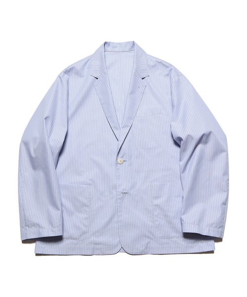 SOPHNET.(ソフネット)の「BROADCLOTH WIDE EASY JACKET(テーラードジャケット・メンズ・ライトブルー・2/3)」の1枚目の写真