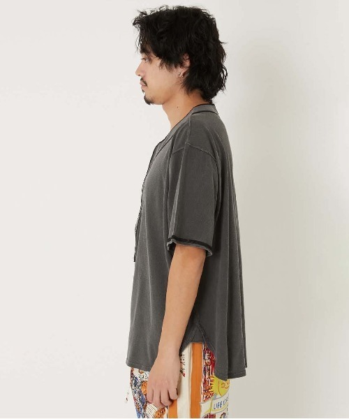 HOLLYWOOD RANCH MARKET(ハリウッドランチマーケット)の「バウンサーメッシュベースボールTEE(Tシャツ/カットソー・メンズ・チャコール・S/M/L)」の3枚目の写真