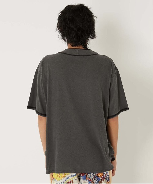 HOLLYWOOD RANCH MARKET(ハリウッドランチマーケット)の「バウンサーメッシュベースボールTEE(Tシャツ/カットソー・メンズ・チャコール・S/M/L)」の4枚目の写真