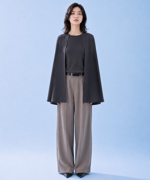 by LEGNA（バイレグナ）の「COOLIFY 接触冷感2WAYケープトップス（Tシャツ/カットソー・レディース・ホワイト/ブラック/ダークグレー・FREE）」の21枚目の写真