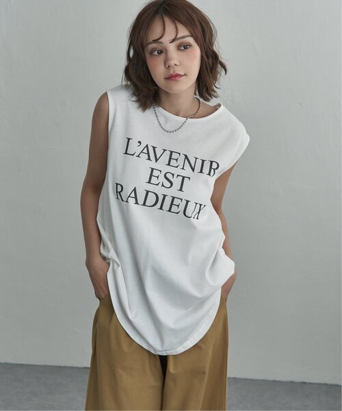notch.(ノッチ)の「ショルダータックロゴノースリT(Tシャツ/カットソー・レディース・オフホワイト/ネイビー/カーキ/ダークグレー・M)」の1枚目の写真