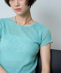 Boucle Sheer Half Sleeve Tee / ブークレシアーハーフスリーブT