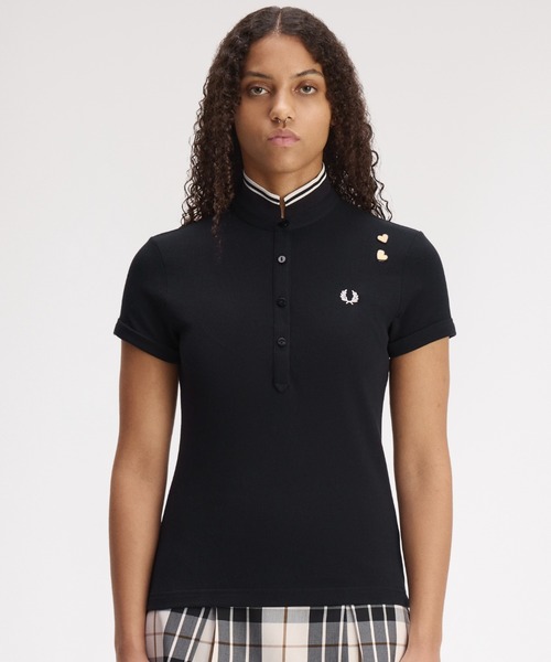 FRED PERRY(フレッドペリー)の「Amy Winehouse Tipped Polo Shirt/エイミー・ワインハウス ティップドポロシャツ(ポロシャツ・レディース・ブラック・10)」の12枚目の写真