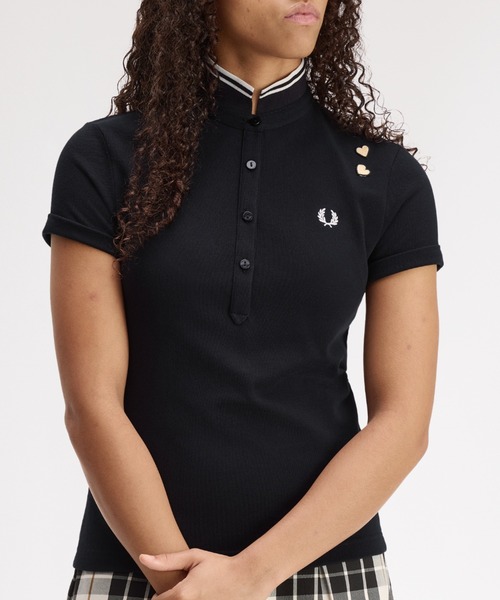 FRED PERRY(フレッドペリー)の「Amy Winehouse Tipped Polo Shirt/エイミー・ワインハウス ティップドポロシャツ(ポロシャツ・レディース・ブラック・10)」の8枚目の写真