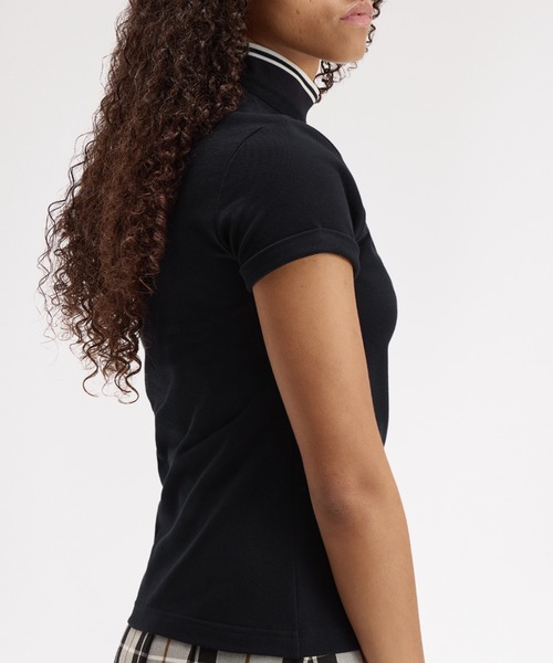 FRED PERRY(フレッドペリー)の「Amy Winehouse Tipped Polo Shirt/エイミー・ワインハウス ティップドポロシャツ(ポロシャツ・レディース・ブラック・10)」の9枚目の写真