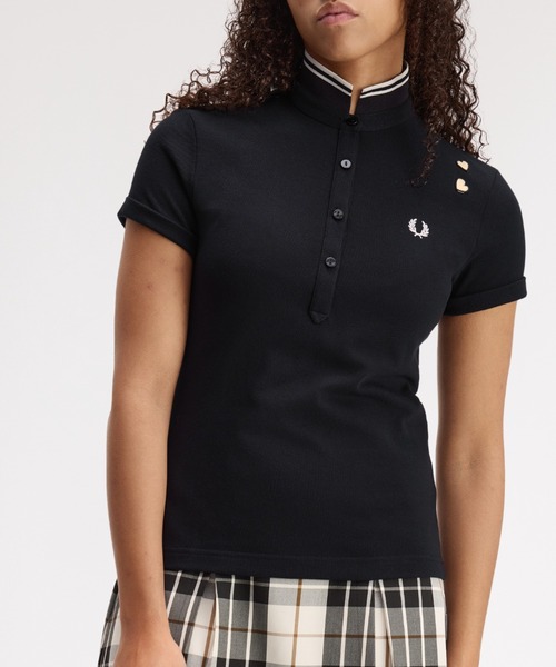 FRED PERRY(フレッドペリー)の「Amy Winehouse Tipped Polo Shirt/エイミー・ワインハウス ティップドポロシャツ(ポロシャツ・レディース・ブラック・10)」の7枚目の写真