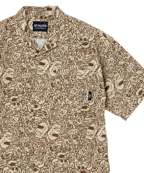 TOY MACHINE(トイ マシーン)の「TM DEAD MONSTER NEW SS PRINT DRY SHIRTS(シャツ/ブラウス・メンズ・ベージュ/バイオレット・L/M)」の2枚目の写真
