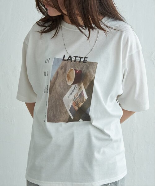 VENCEEXCHANGE（ヴァンスエクスチェンジ）の「PhotoプリントT（Tシャツ/カットソー・レディース・ライトグレー/グレー/ライトブルー/ブラウン系/ベージュ/ブラウン・FREE）」の5枚目の写真