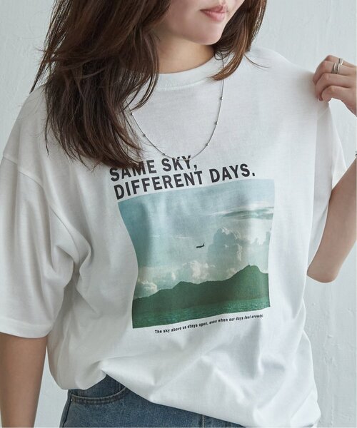 VENCEEXCHANGE（ヴァンスエクスチェンジ）の「PhotoプリントT（Tシャツ/カットソー・レディース・ライトグレー/グレー/ライトブルー/ブラウン系/ベージュ/ブラウン・FREE）」の6枚目の写真