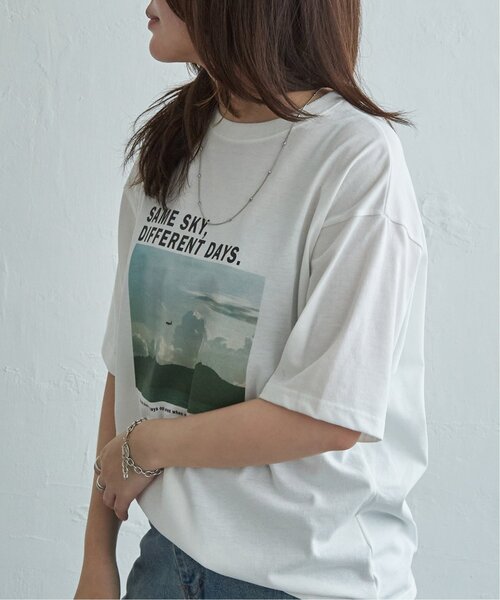 VENCEEXCHANGE（ヴァンスエクスチェンジ）の「PhotoプリントT（Tシャツ/カットソー・レディース・ライトグレー/グレー/ライトブルー/ブラウン系/ベージュ/ブラウン・FREE）」の8枚目の写真