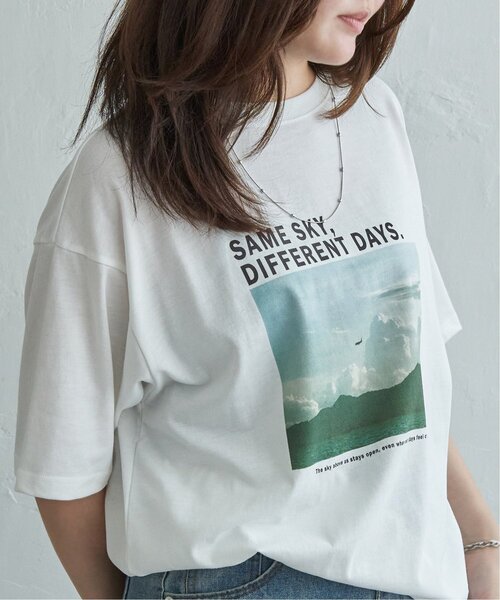 VENCEEXCHANGE（ヴァンスエクスチェンジ）の「PhotoプリントT（Tシャツ/カットソー・レディース・ライトグレー/グレー/ライトブルー/ブラウン系/ベージュ/ブラウン・FREE）」の10枚目の写真