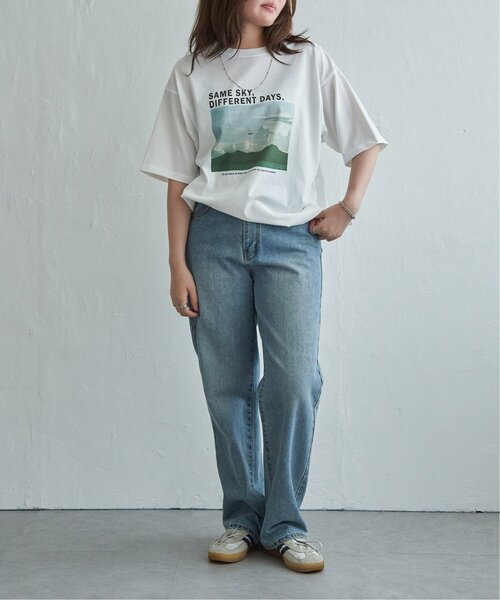 VENCEEXCHANGE（ヴァンスエクスチェンジ）の「PhotoプリントT（Tシャツ/カットソー・レディース・ライトグレー/グレー/ライトブルー/ブラウン系/ベージュ/ブラウン・FREE）」の11枚目の写真