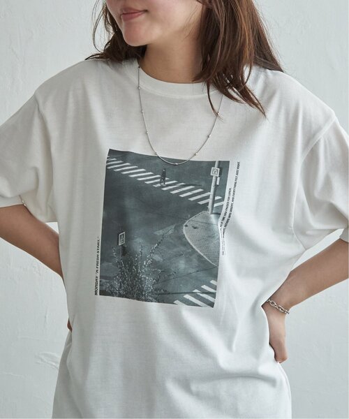 VENCEEXCHANGE（ヴァンスエクスチェンジ）の「PhotoプリントT（Tシャツ/カットソー・レディース・ライトグレー/グレー/ライトブルー/ブラウン系/ベージュ/ブラウン・FREE）」の17枚目の写真