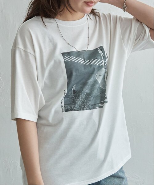 VENCEEXCHANGE（ヴァンスエクスチェンジ）の「PhotoプリントT（Tシャツ/カットソー・レディース・ライトグレー/グレー/ライトブルー/ブラウン系/ベージュ/ブラウン・FREE）」の18枚目の写真