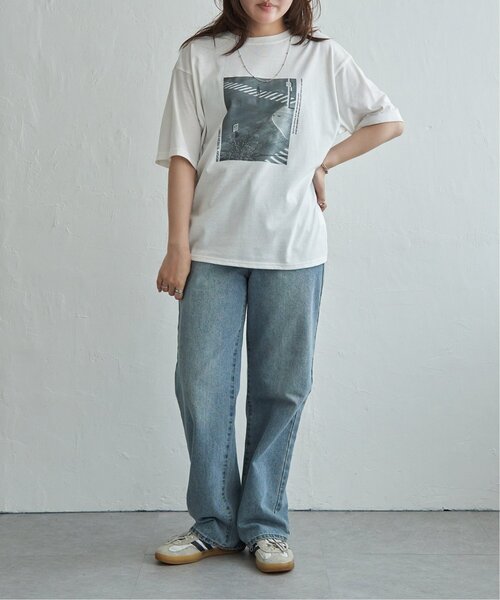 VENCEEXCHANGE（ヴァンスエクスチェンジ）の「PhotoプリントT（Tシャツ/カットソー・レディース・ライトグレー/グレー/ライトブルー/ブラウン系/ベージュ/ブラウン・FREE）」の19枚目の写真
