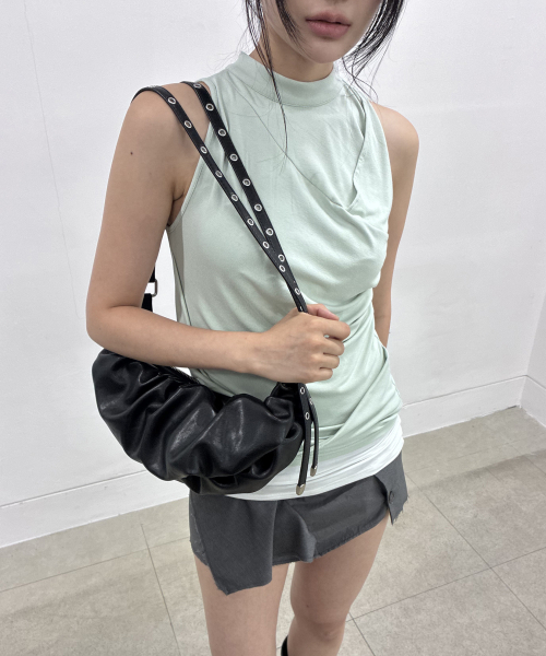 FLAREUP（フレアアップ）の「Draped Leather Bag (FL-745_Black)（ショルダーバッグ・レディース・ブラック・OS）」の5枚目の写真