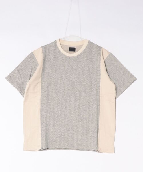 ARCHIVER(アーカイバ)の「/MMMM/イレギュラーテレコ サイドパネルドTEE(Tシャツ/カットソー・メンズ・ベージュ・LARGE)」の1枚目の写真