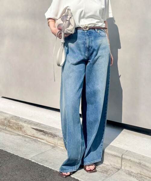 Rie Miller(リエミラー)の「《4サイズ展開》【RM denim】ルーズワイドデニム(デニムパンツ・レディース・インディゴブルー・XS/S/M/L)」の1枚目の写真