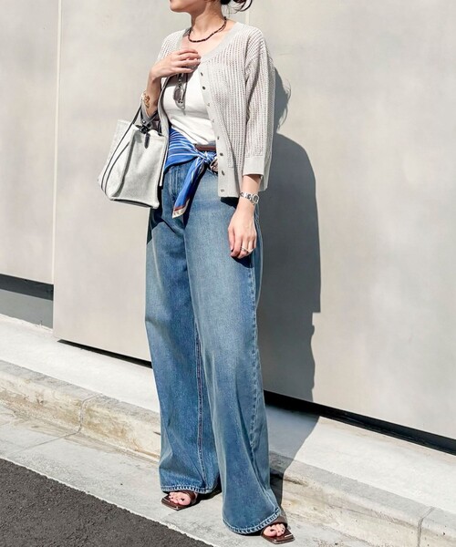 Rie Miller(リエミラー)の「《4サイズ展開》【RM denim】ルーズワイドデニム(デニムパンツ・レディース・インディゴブルー・XS/S/M/L)」の6枚目の写真
