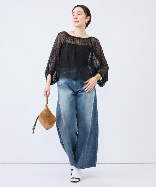 Rie Miller(リエミラー)の「《4サイズ展開》【RM denim】ルーズワイドデニム(デニムパンツ・レディース・インディゴブルー・XS/S/M/L)」の8枚目の写真