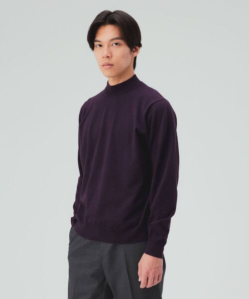 BEAMS HEART(ビームスハート)の「モックネック ニット 26FW(ニット/セーター・メンズ・ブラウン系その他5/パープル/オフホワイト/チャコールグレー/ブラック/ネイビー/ダークブラウン・X-LARGE/LARGE/MEDIUM/SMALL)」の7枚目の写真
