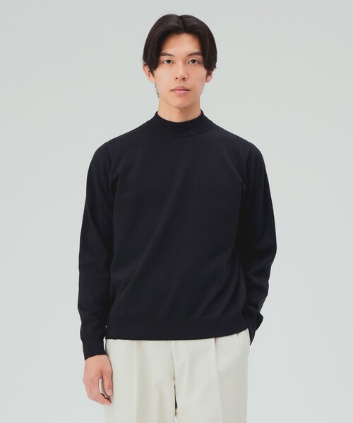 BEAMS HEART(ビームスハート)の「モックネック ニット 26FW(ニット/セーター・メンズ・ブラウン系その他5/パープル/オフホワイト/チャコールグレー/ブラック/ネイビー/ダークブラウン・X-LARGE/LARGE/MEDIUM/SMALL)」の6枚目の写真